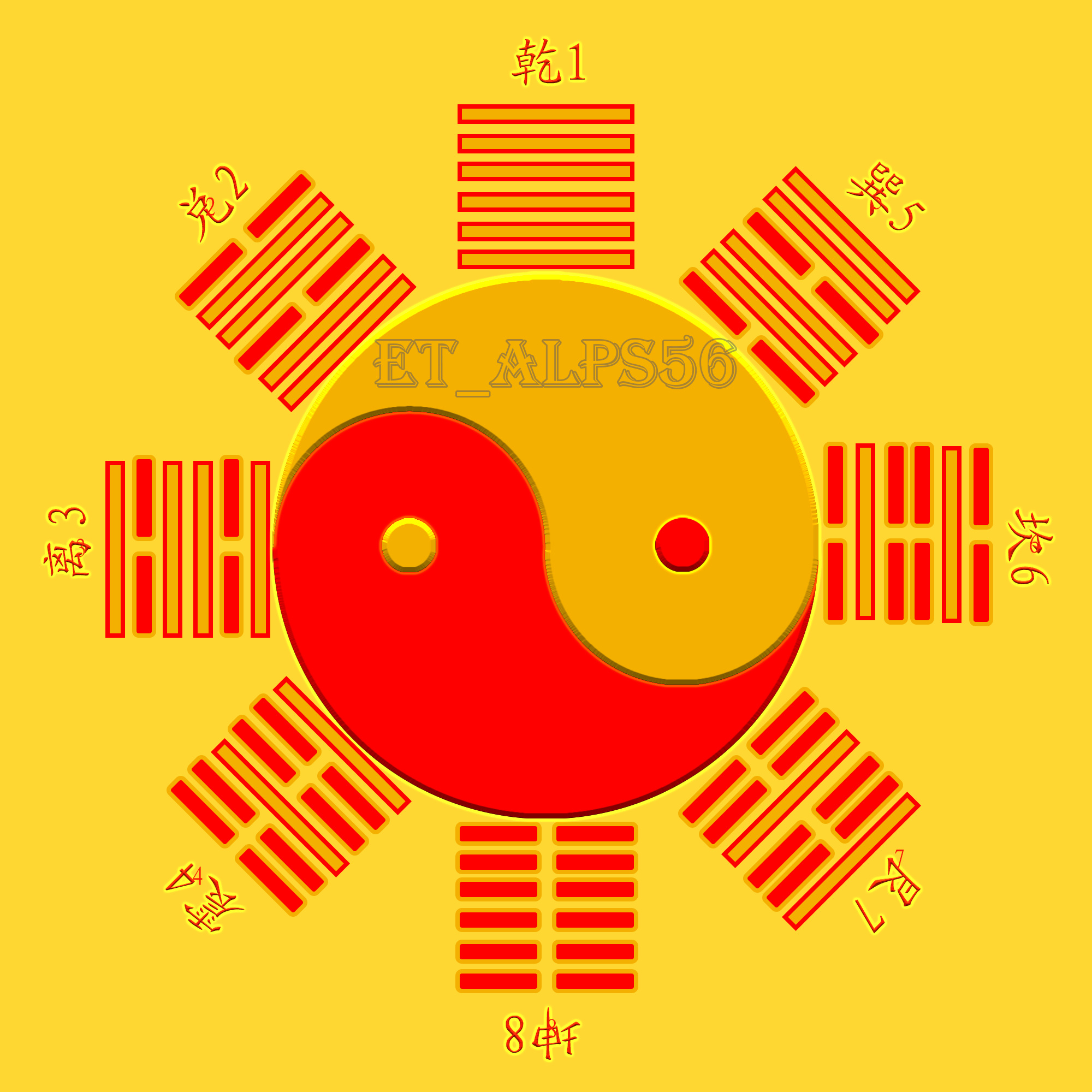 八卦图超清_八卦图完整图_高清最全八卦图图纸